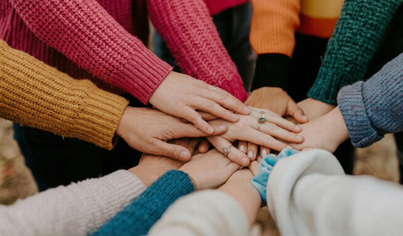 People holding hands